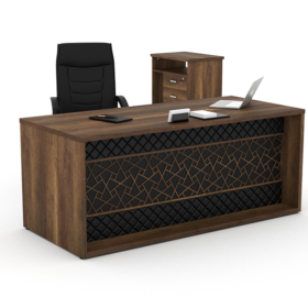 Pack Bureau ALCASAR 6 – ensemble de bureau moderne avec caisson et étagère
