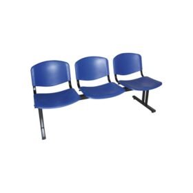 Chaises et banc série ISO Maroc – assises polypropylène et tissu
