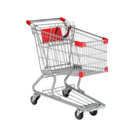 Chariot supermarché Maroc chrome et plastique