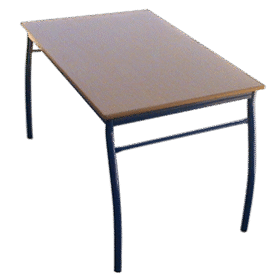 Table jumelée carrée en acier époxy – mobilier scolaire Maroc
