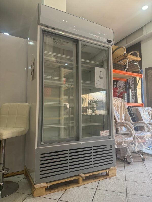 Frigo vitrine double porte professionnel avec LED – Maroc