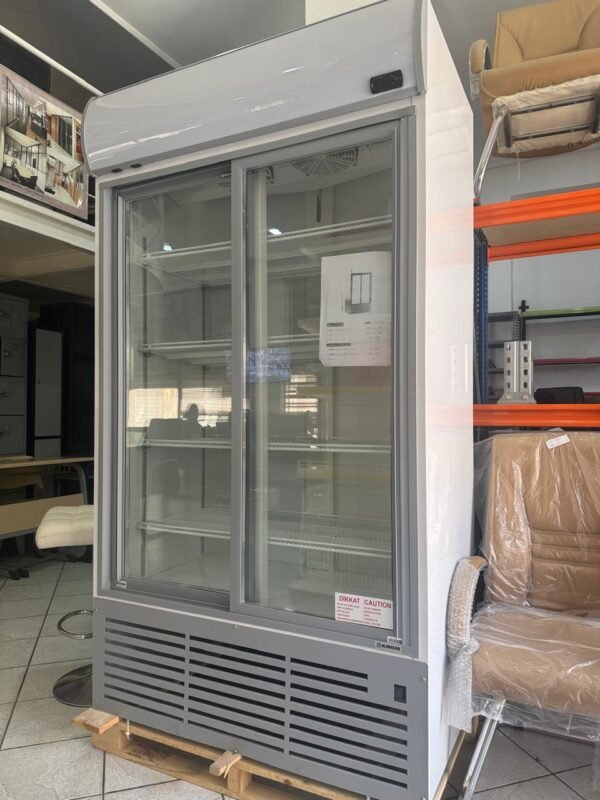 Frigo vitrine double porte professionnel avec LED – Maroc